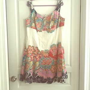 9 West Flair Floral Dress - Multi Color